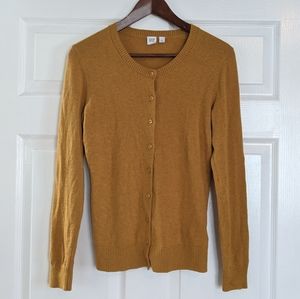 GAP mustard yellow cardigan